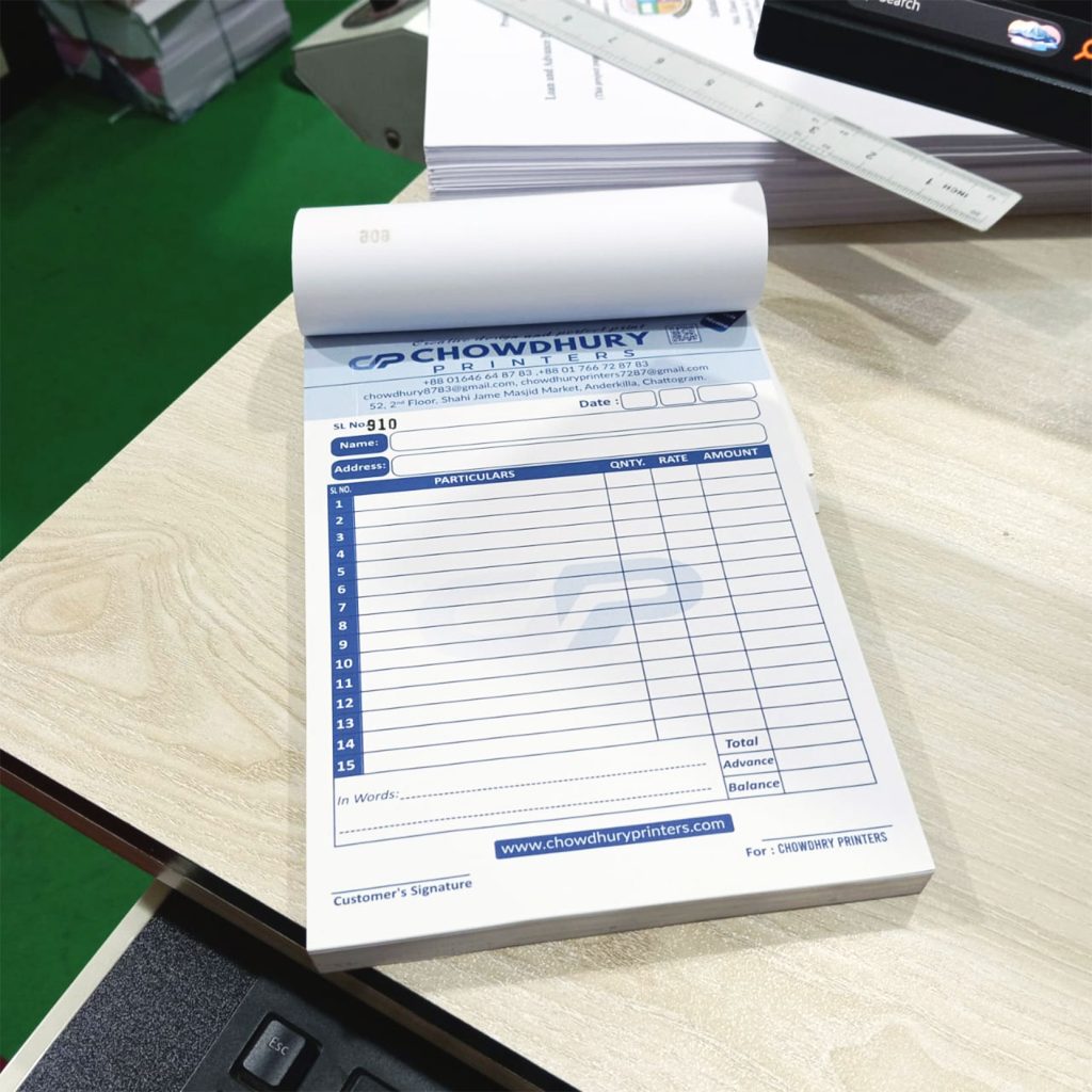 চালান বই প্রিন্ট Challan Book Printing