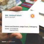 judge visiting card