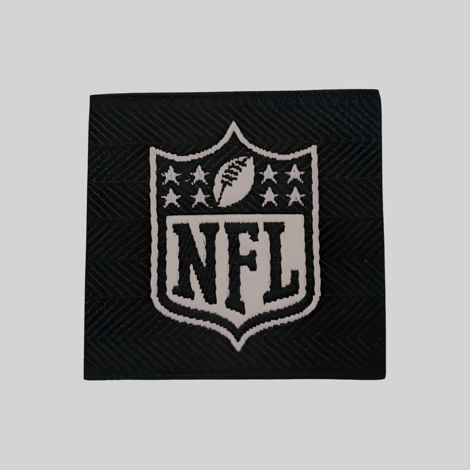 Black and white woven clothing label with custom design Black and white woven clothing label with custom design