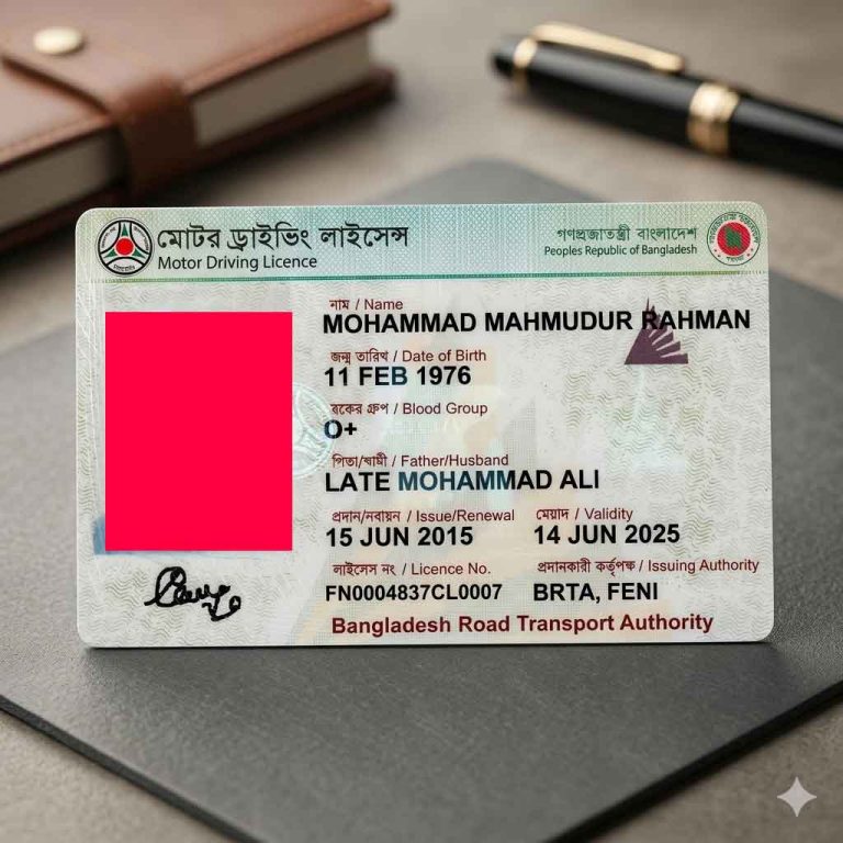 BRTA Driving Licence Smart Card Print