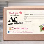 courier stickers 3x7 inch