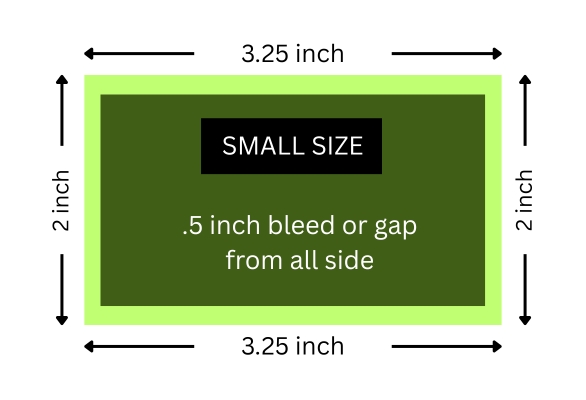 small visiting card size in bangladesh