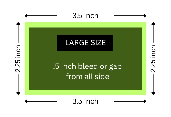 large visiting card size 1
