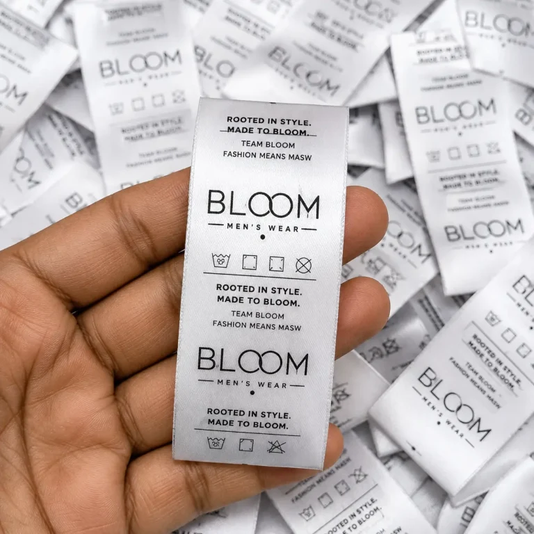 Custom Satin Care Labels for Clothing