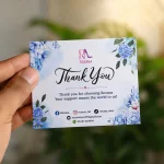 customized thank you card