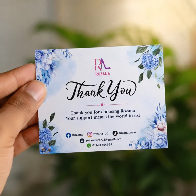 customized thank you card