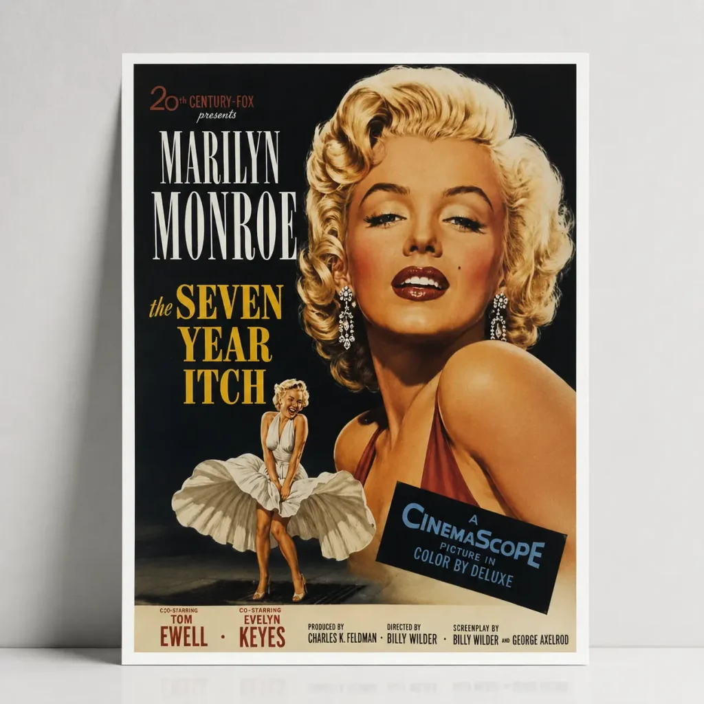 movie poster printing of marylin monore
